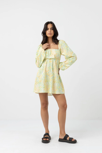 Magnolia Floral Long Sleeve Mini Dress